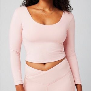 Women’s Fabletics Pink Oasis Twist Long Sleeve